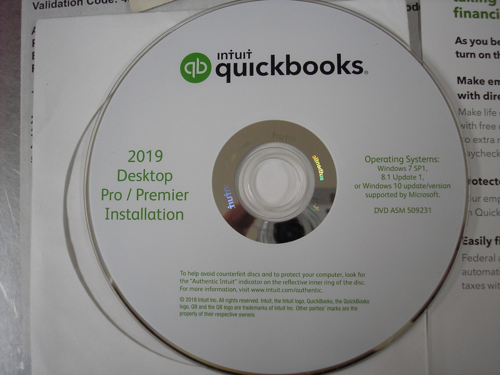 =3 USER VERSION=INTUIT QUICKBOOKS DESKTOP PRO 2019 WINDOWS PC=PERMANENT LICENSE