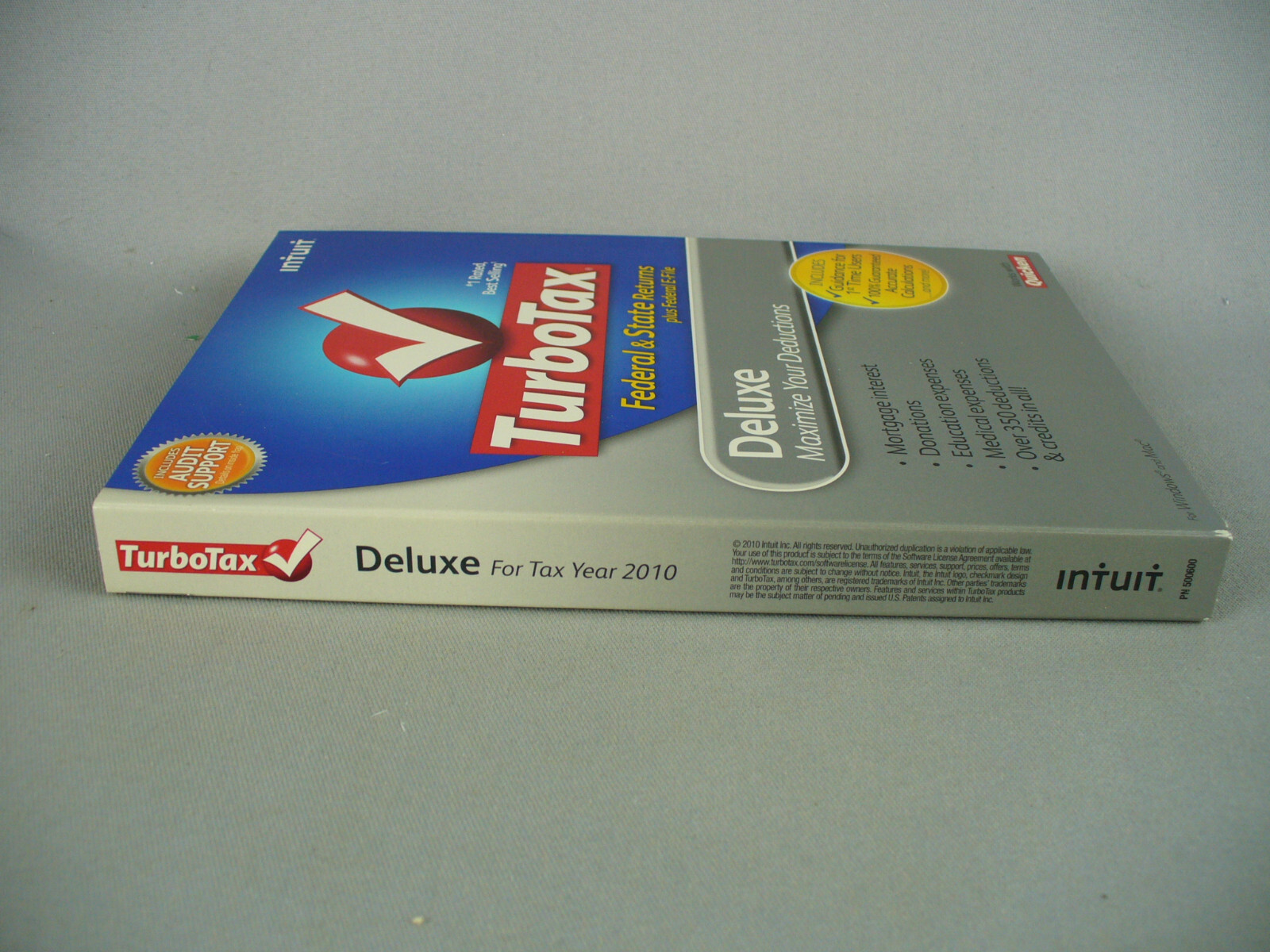 TurboTax 2010 Deluxe Federal and State Tax Software for Windows and Mac, W/Code