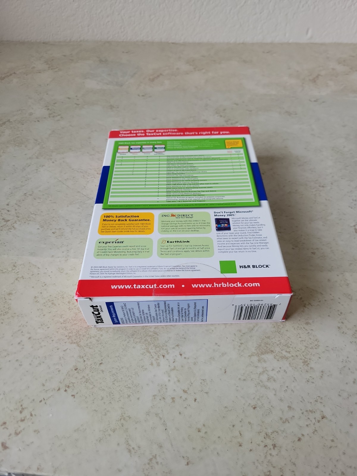H&R Block TaxCut 2004 Deluxe Tax Cut imports Turbotax. New in box