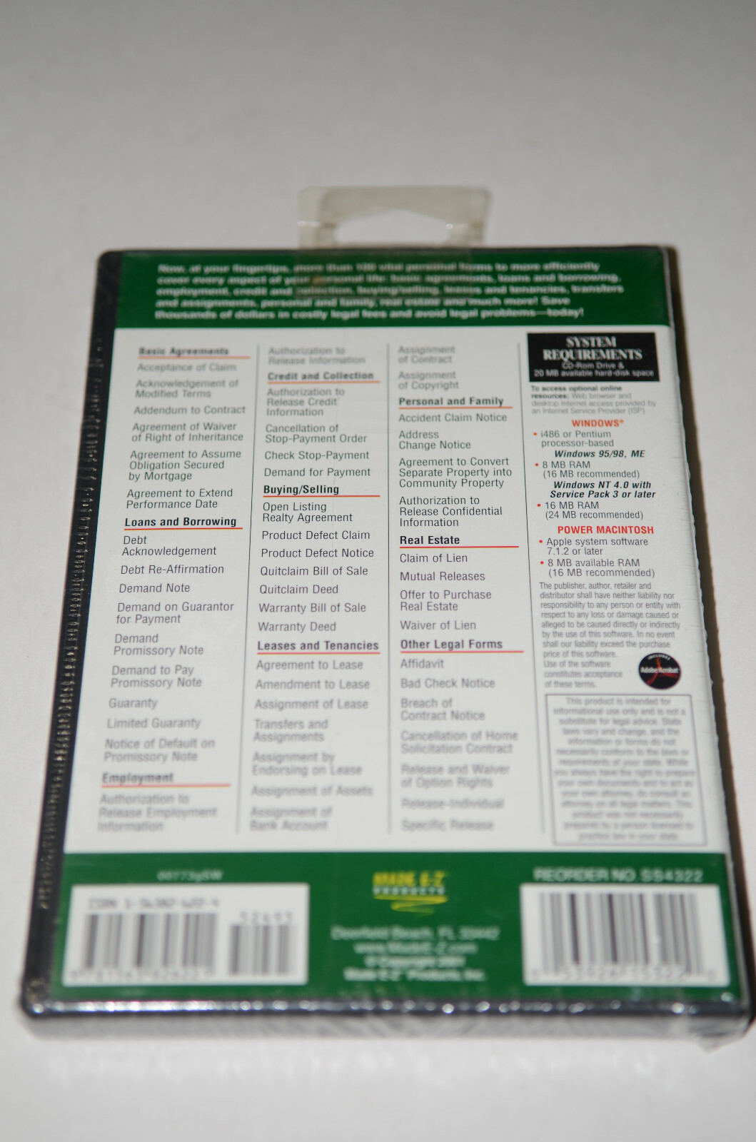 Personal Legal Forms & Agreements CD-ROM