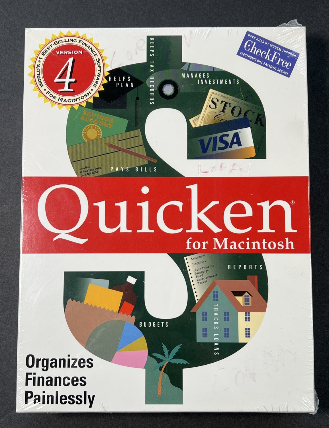 Intuit Quicken Version 4 For Macintosh – Brand New Sealed In Box – 3.5” Floppy