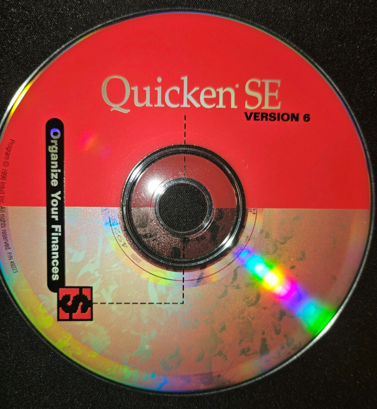 Quicken SE Version 6 Organize Your Finances 1996 WIN PC CD vintage computer disk