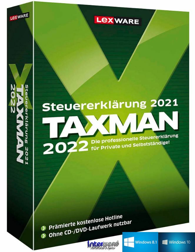 Lexware Taxman 2022 Full Version for Tax Year 2021 + Manual PDF Download NEW