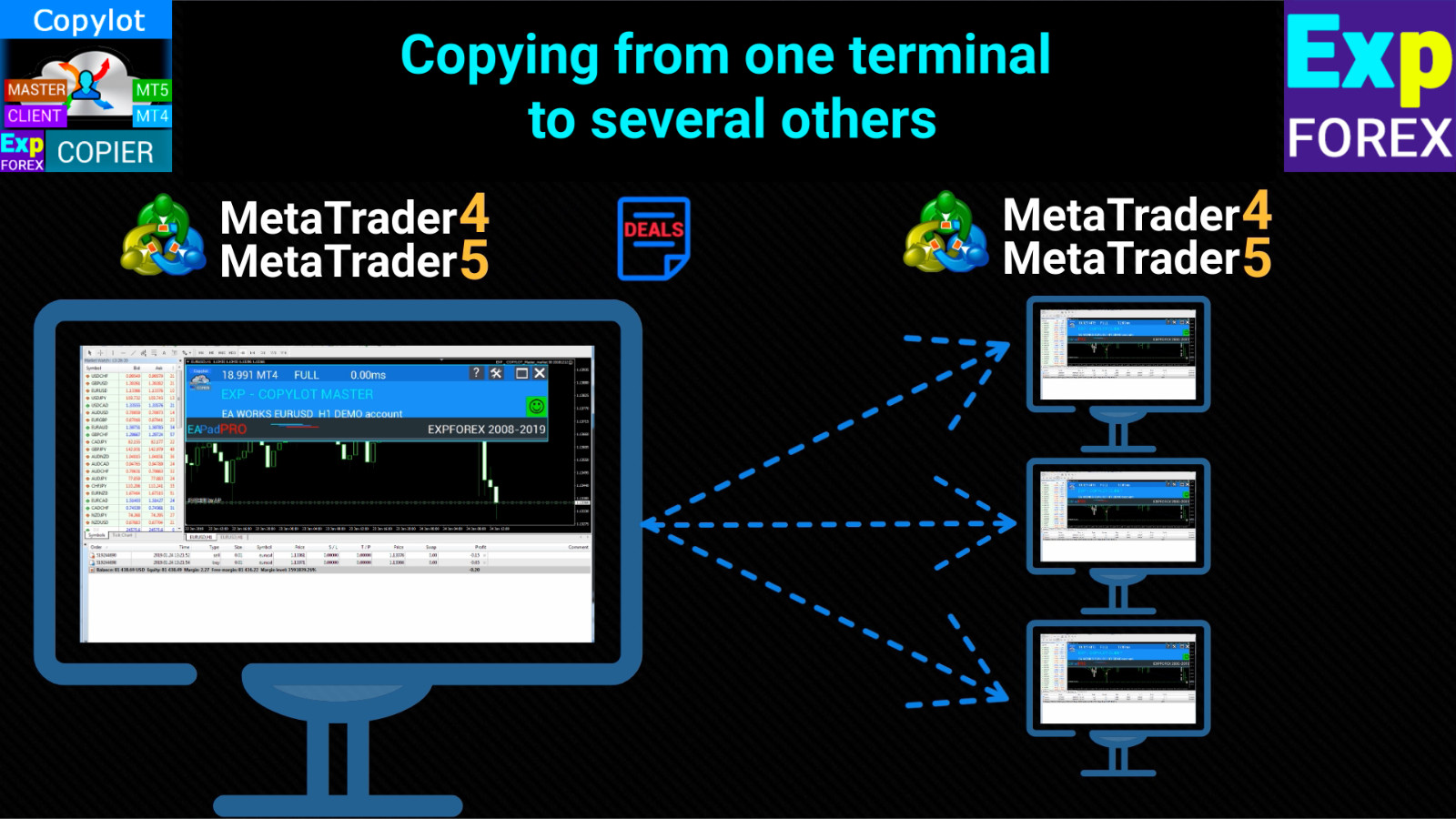 MT4 and MT5 Trade Copier EA Forex Expert Advisor, Metatrader Trading Robot