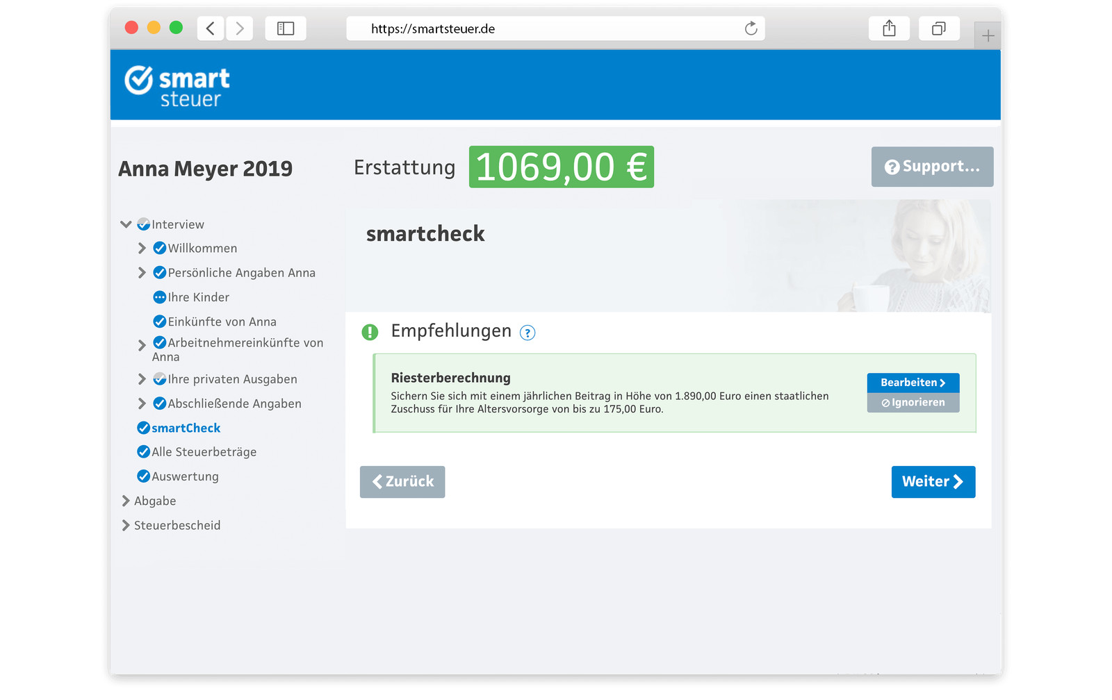Lexware smartsteuer 2020 (für Steuerjahr 2019) Vollversion GreenIT Download