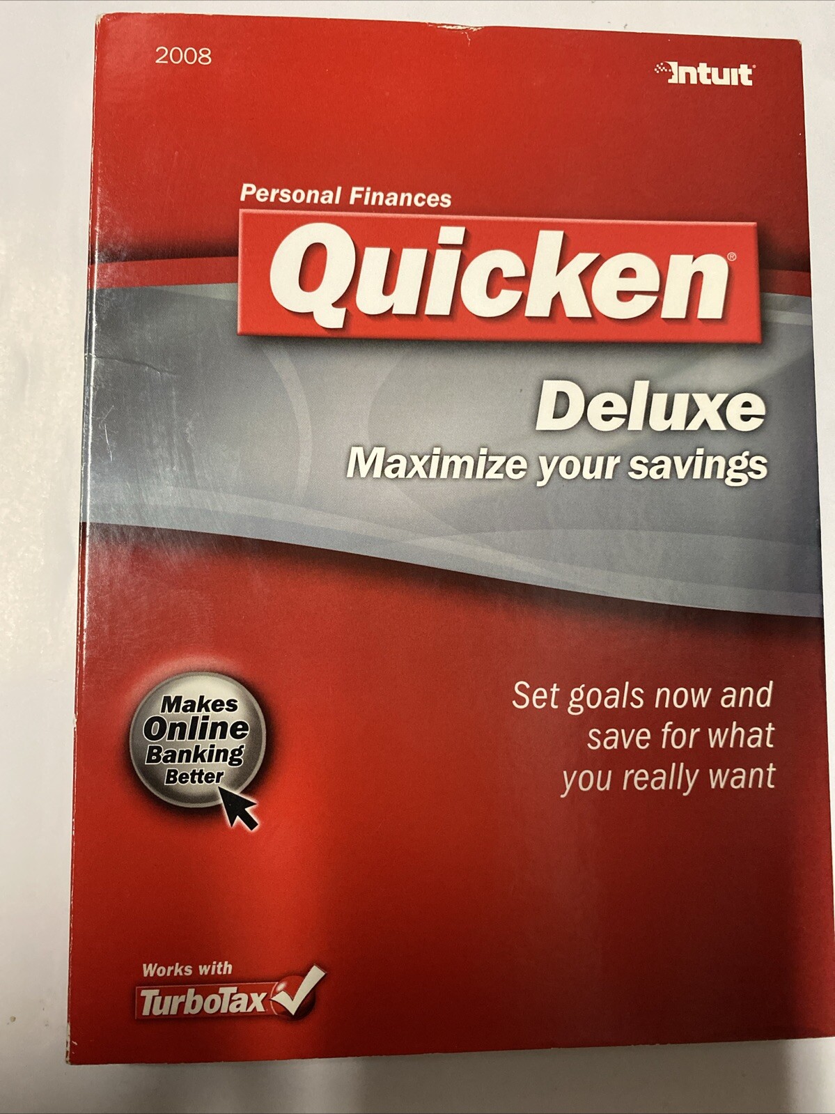 Intuit Quicken Deluxe 2008 For Windows ’00/’03/XP/Vista NOT for Win 10/11 Sealed