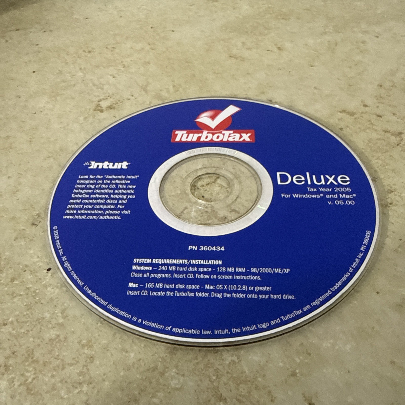 Turbotax 2005 Deluxe Federal Tax Software Windows Mac