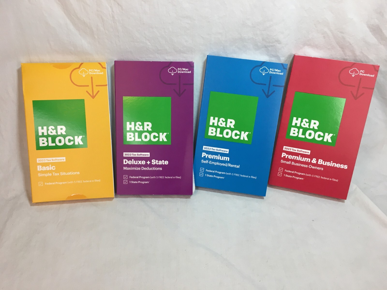 H&R Block 2023 Basic, Deluxe, Premium, or Premium & Business Software Download