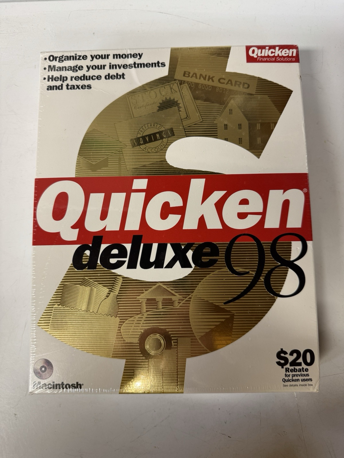 Vintage Quicken Deluxe 98 Macintosh Brand New Sealed