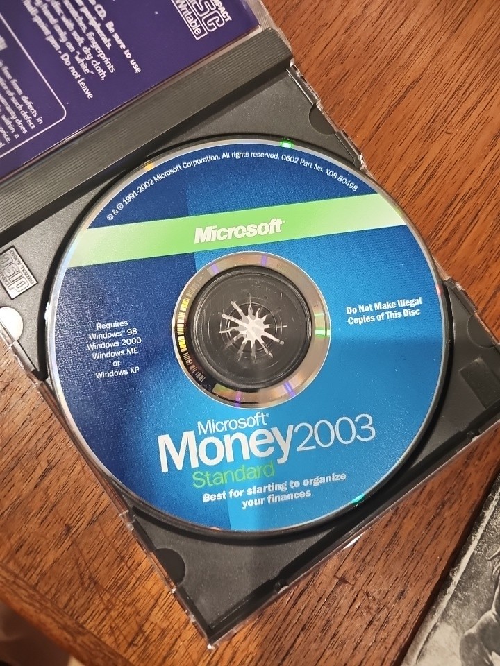 Microsoft Money 2003 Standard Personal Finance Software Disc Only for Windows PC