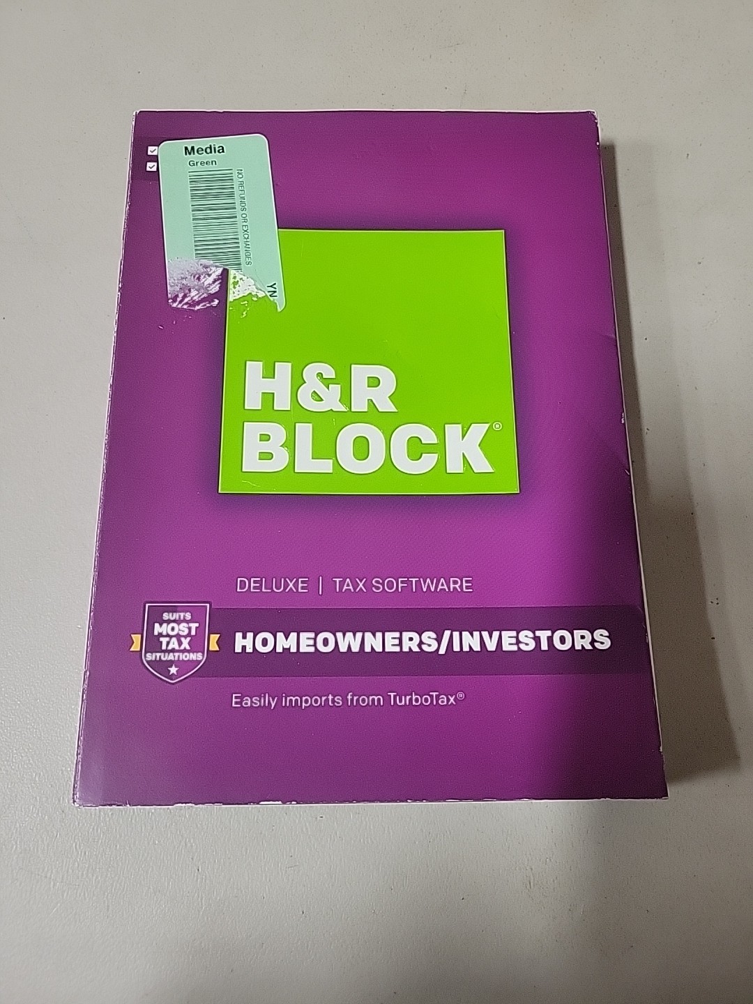 GENUINE 2016 H & R Block Deluxe Tax Software Homeowners/Investors Federal State
