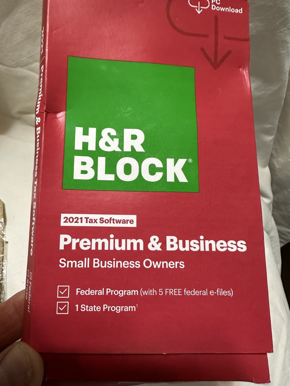 Open Box Key Card H&R Block Tax Software Premium Business 2021 PC Turbotax USA
