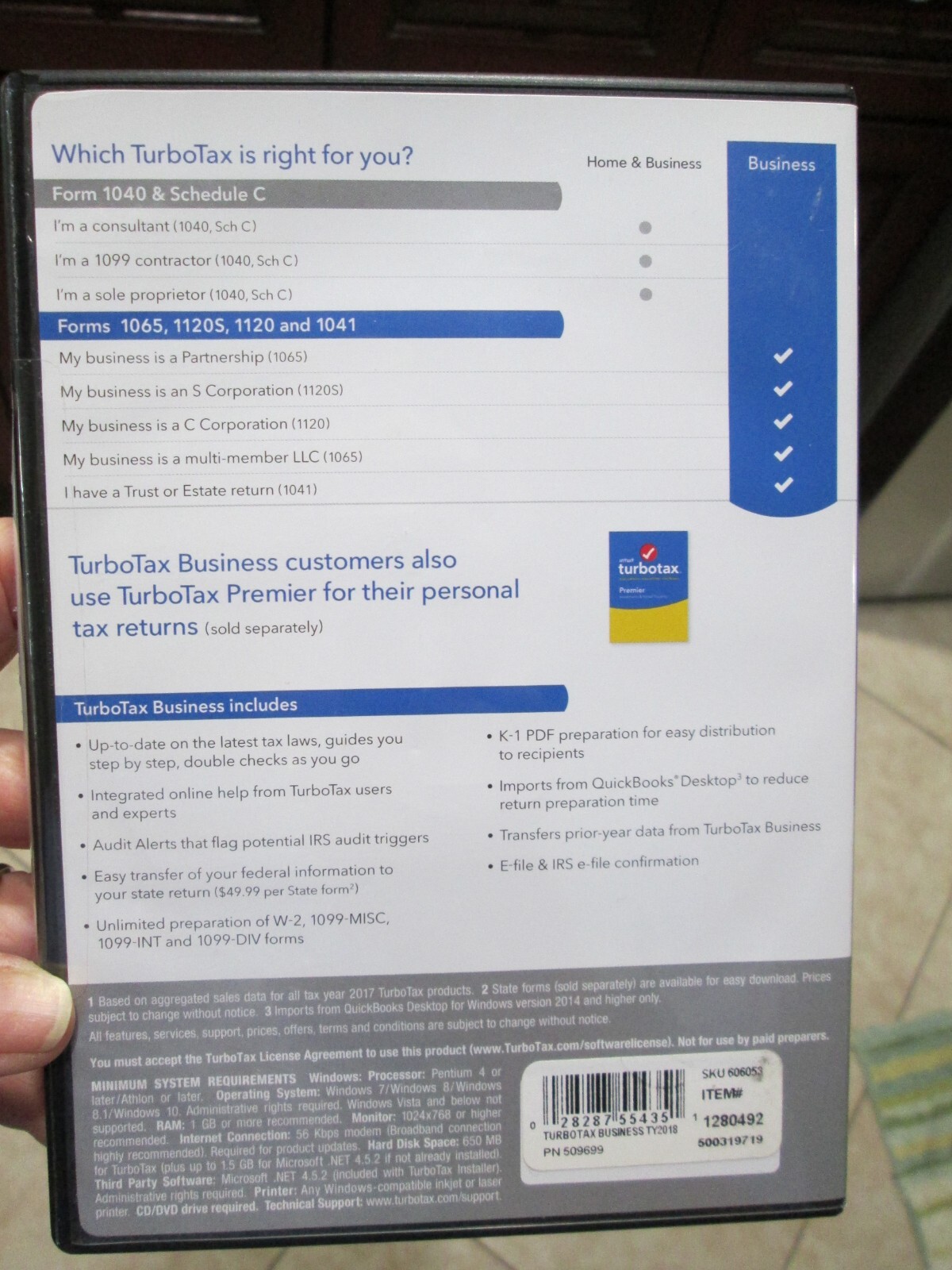 2018 TURBOTAX BUSINESS CD for CORPORATION ESTATE TRUST TURBO LLC TAX