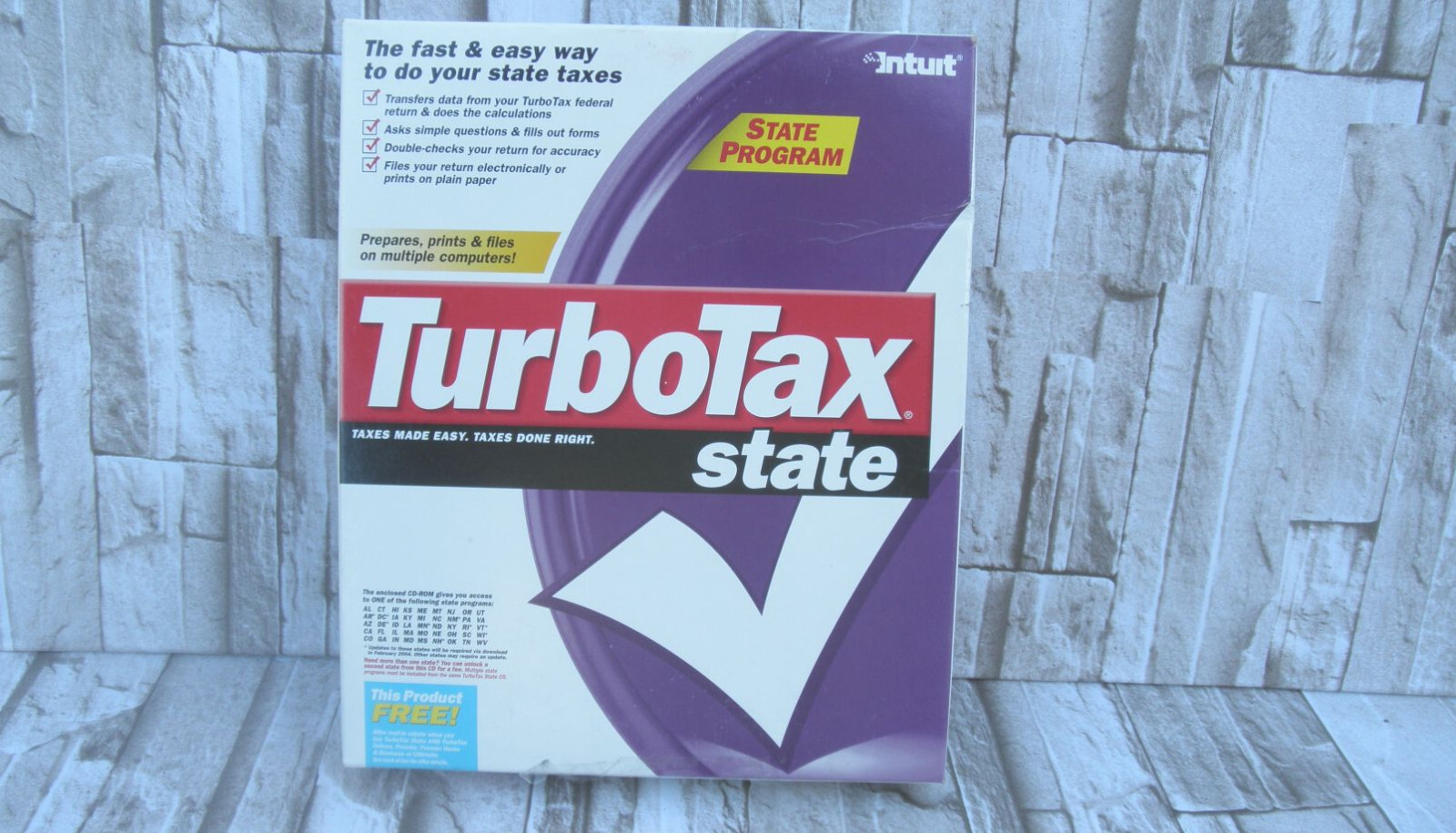 NEW 2003 (SEALED) VINTAGE TURBOTAX STATE SOFTWARE (WIN 95/98/NT 4.0/2000/ME/XP)