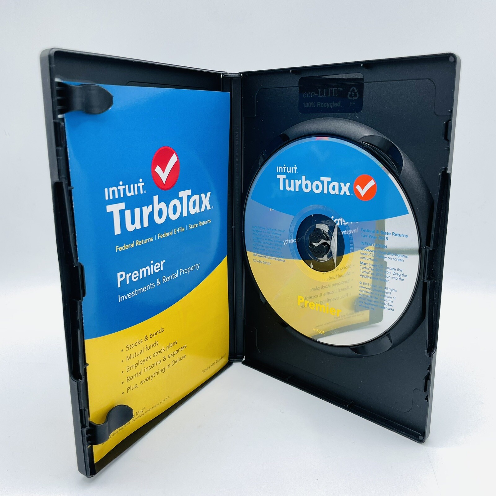2015 TurboTax Premier Investments + Rental Property For Windows/Mac Fed. & State
