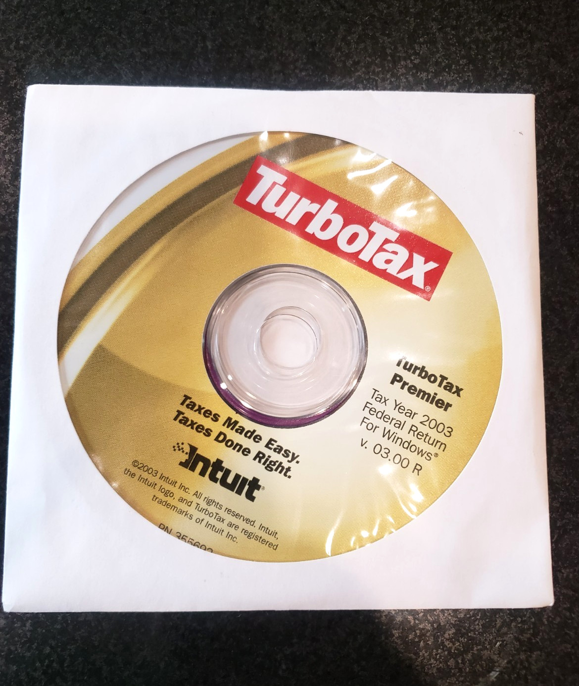 Intuit TurboTax Software CD’s – 2002 Home & Business & 2003 Premier for Windows