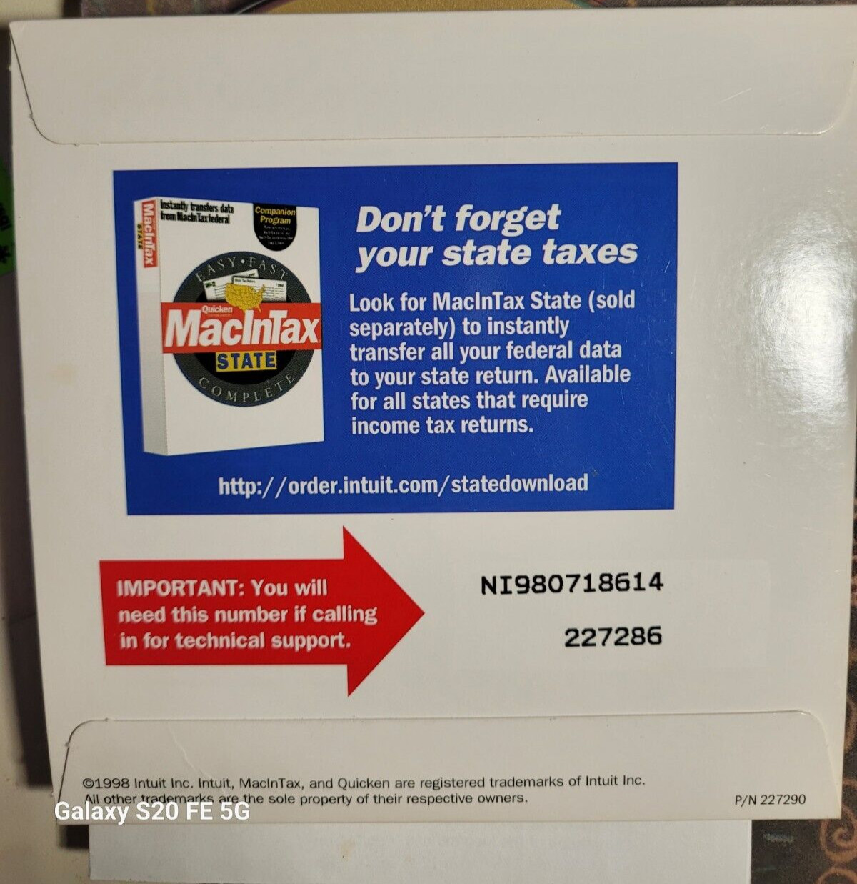 Quicken MacInTax Deluxe CD 1998 Tax Year-Macintosh -Intuit-Complete -Easy-Fast