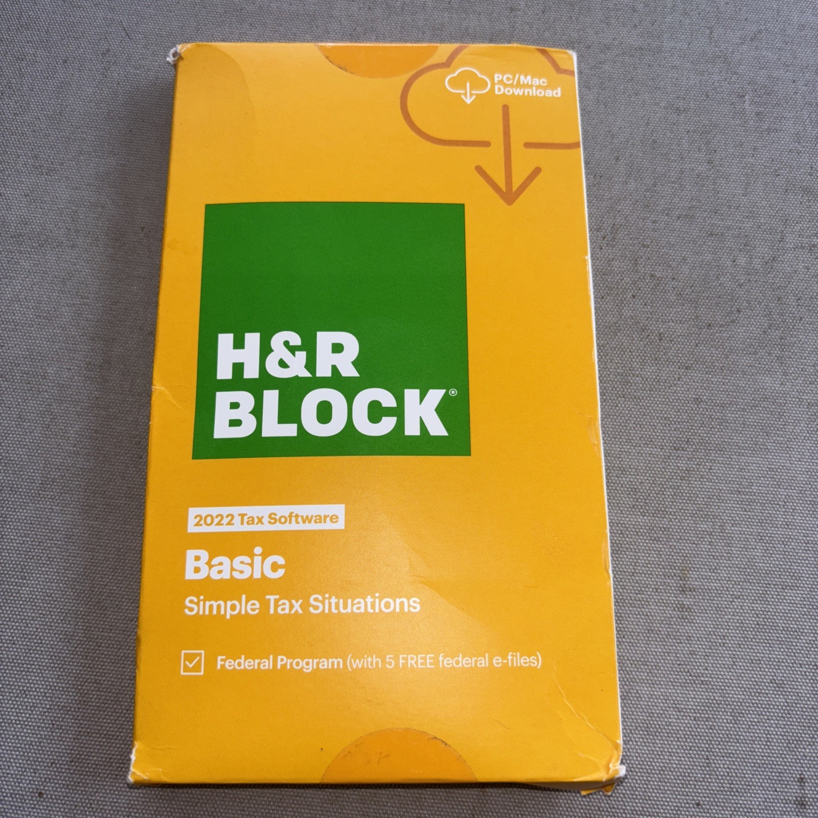 H&R Block 2022 Tax Software – Basic Simple Tax Situations PC/MAC ~ SEALED BOX