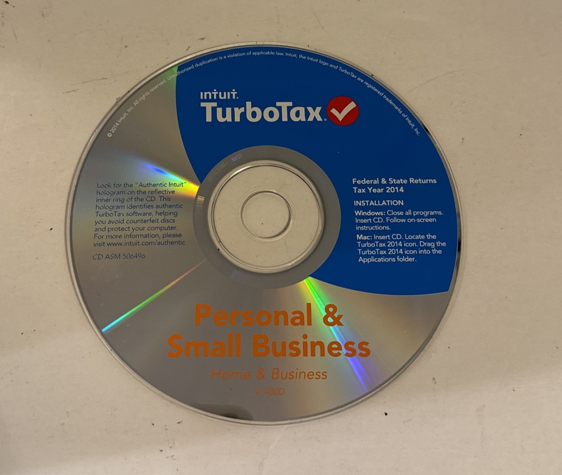 Intuit Turbo Tax 2014 Personal Small Business Home and Business Software CD only