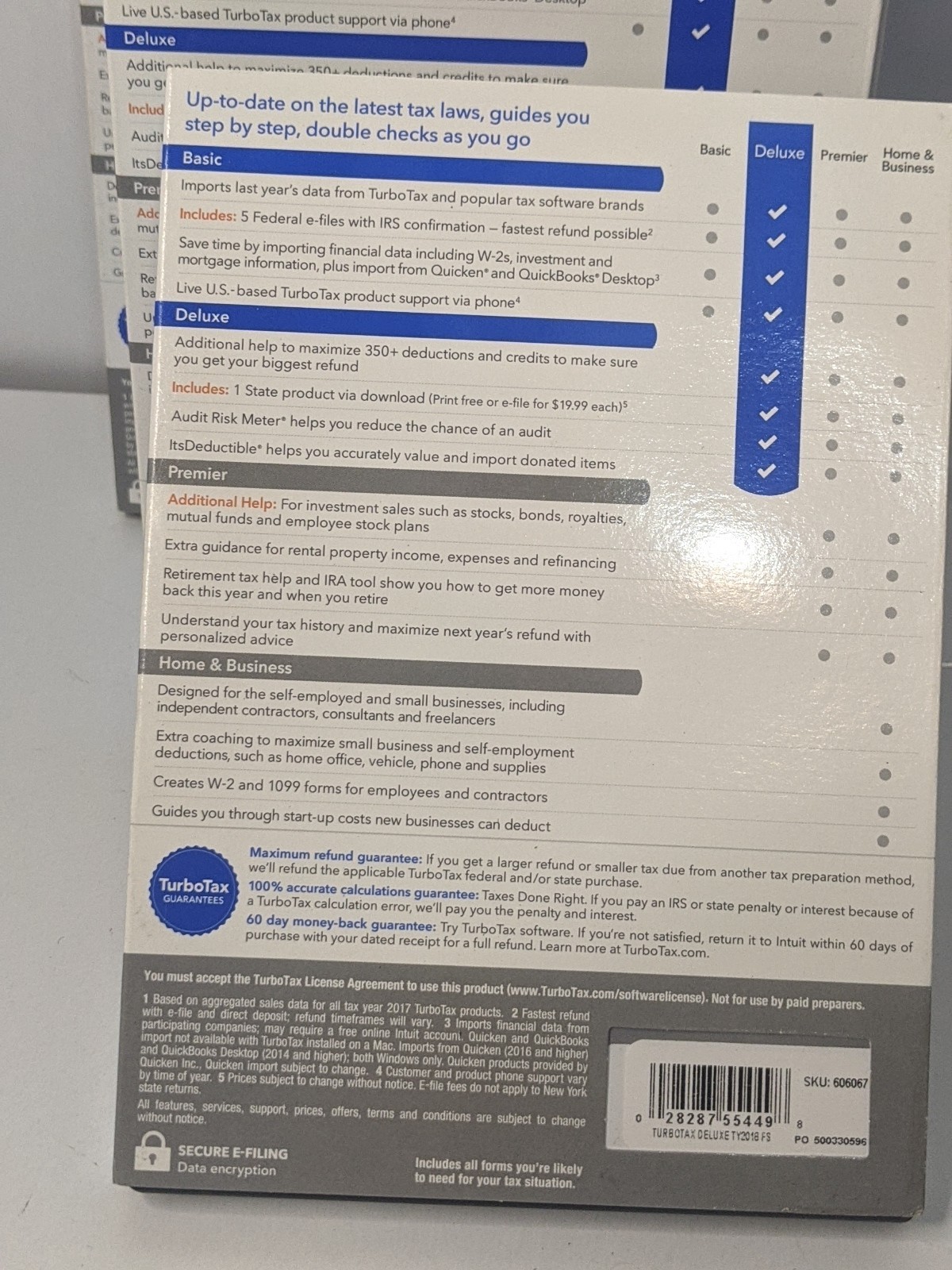 (Lot 6) 2018 TurboTax Deluxe Federal & STATE Turbo Tax SEALED CD DVD Windows/Mac