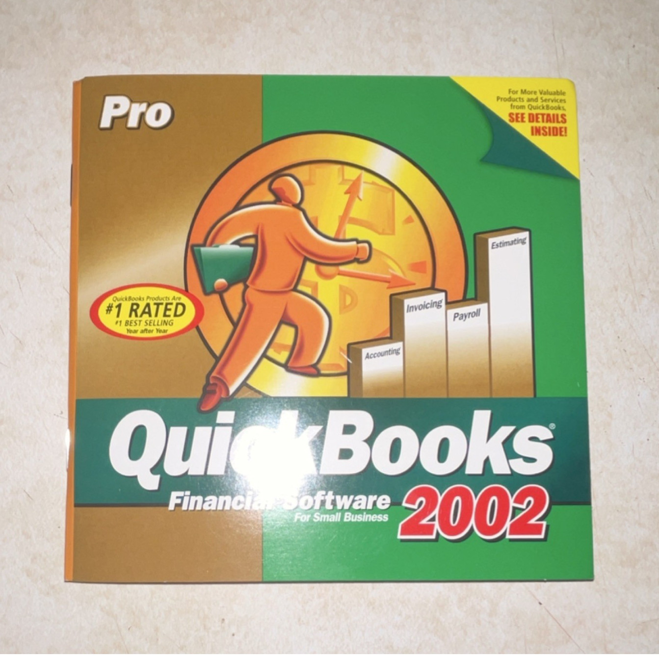 QuickBooks Pro 2002 Accounting Software CD – MPN 01103-78052-93702-000105