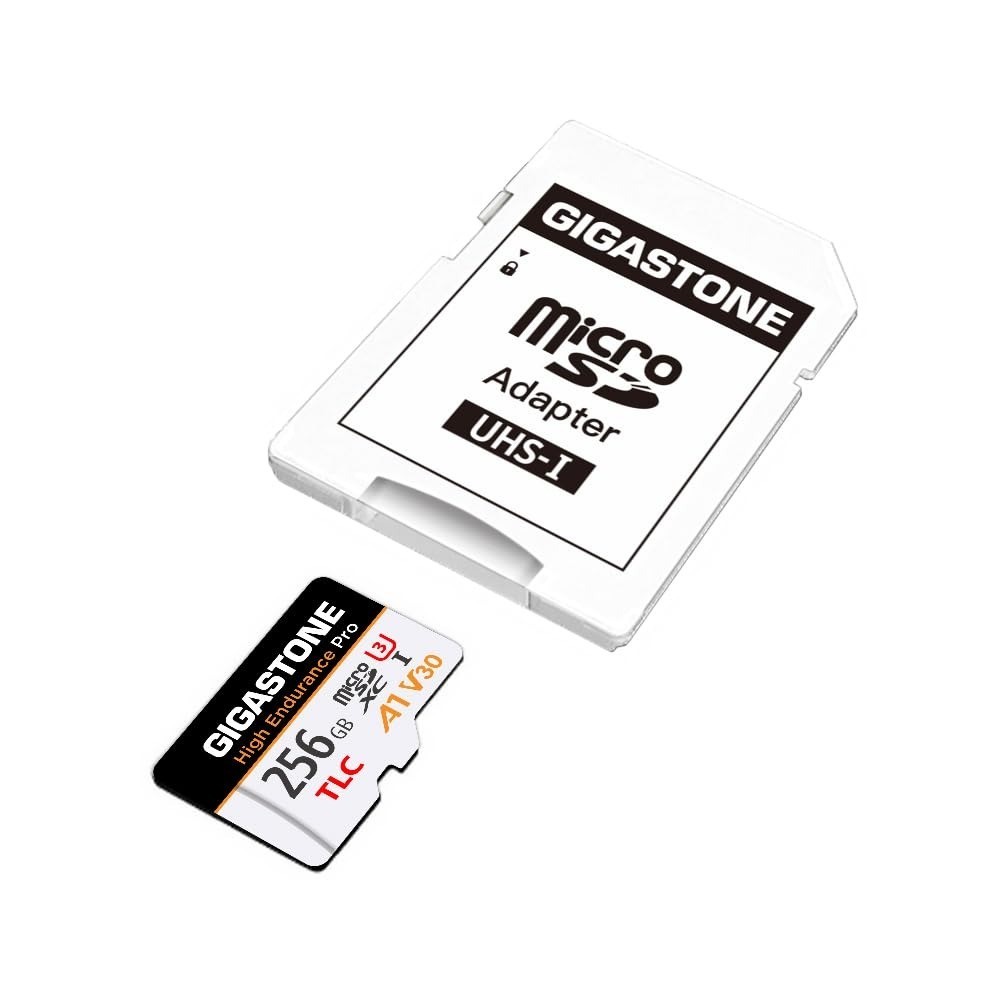 【5 Yrs Free Data Recovery】【Dash Cam】 GIGASTONE 256GB Micro SD Card, TLC High End