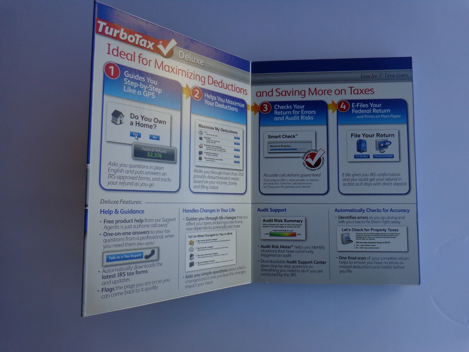 Turbo Tax Deluxe 2010 Federal Returns plus Federal E-File – PC/Mac
