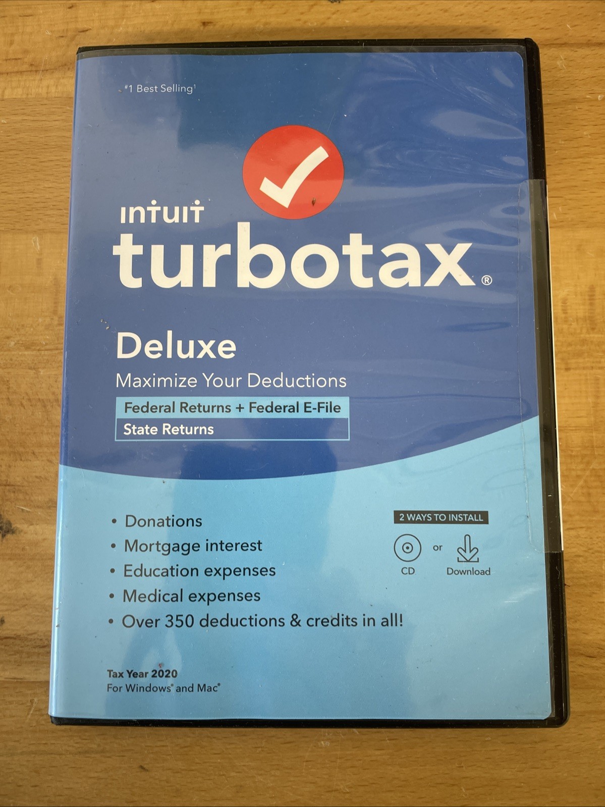 TurboTax Deluxe Fed & State Software 2020 NEW 2020 Tax Year