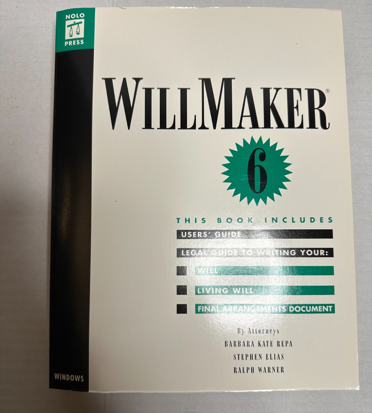 VTG Nolo WillMaker 6 PC MS-DOS 3.1 Living Will Final Arrangement Maker Vintage