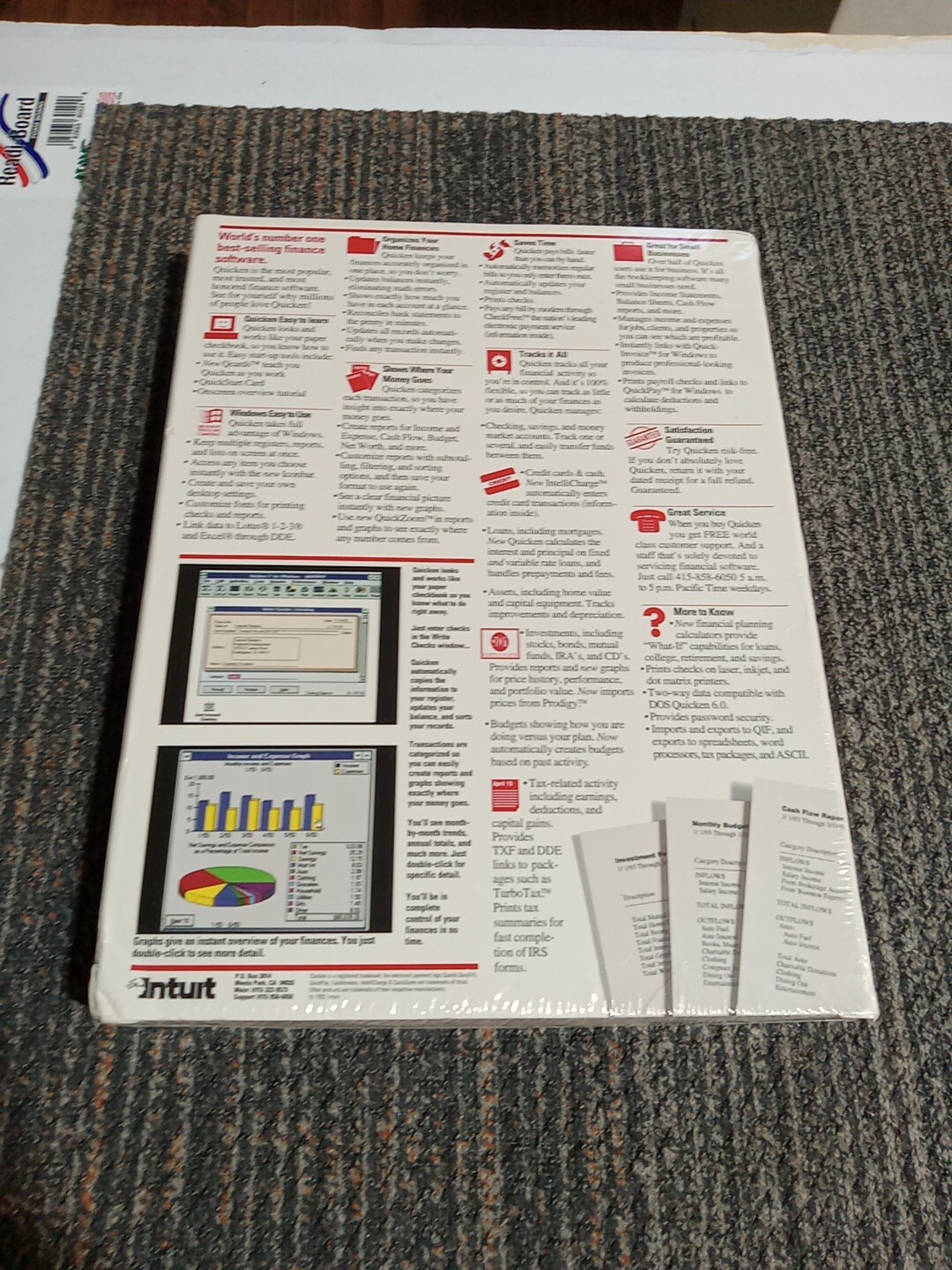NEW SEALED VTG Intuit Quicken 6 for DOS Accounting Bookkeeping Personal Finance