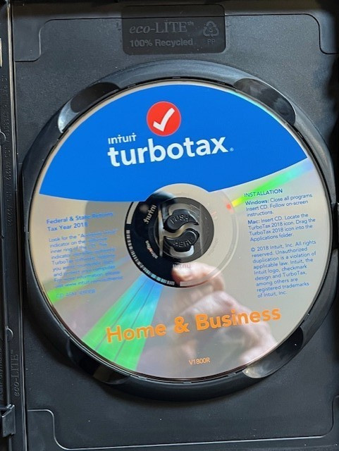 2018 TurboTax Home & Business federal e-file & state tax return for PC & Mac CD