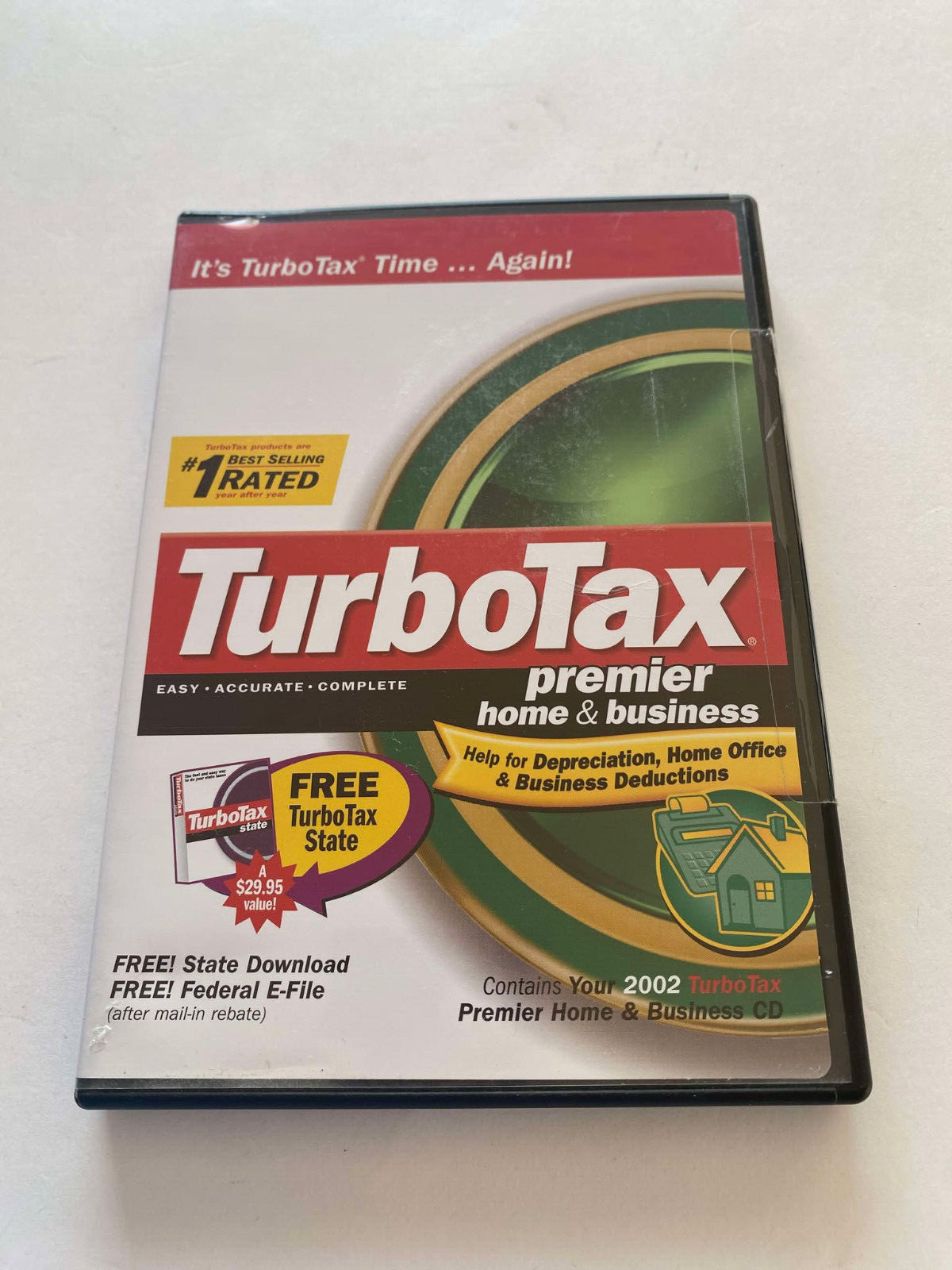 Turbotax Premier Home & Buisness 2002 – CD tax software for office New (sealed)