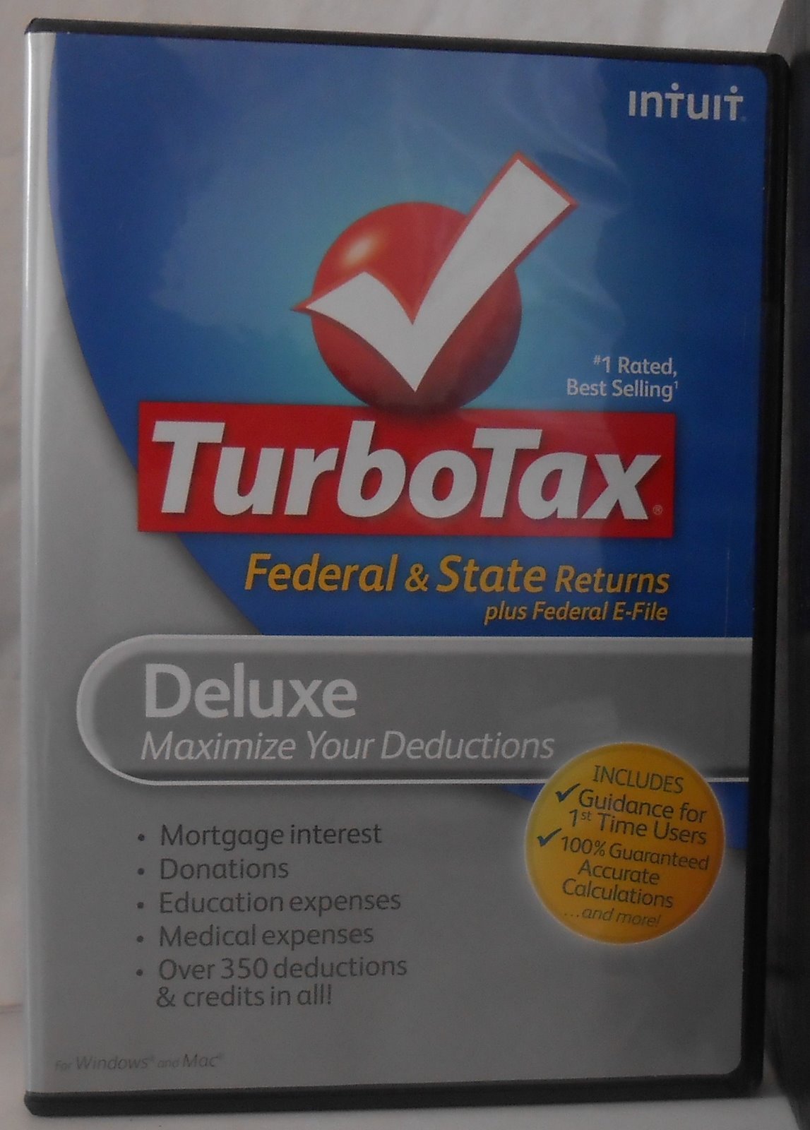 Intuit TurboTax Deluxe Federal + E-File 2010 for PC, Mac
