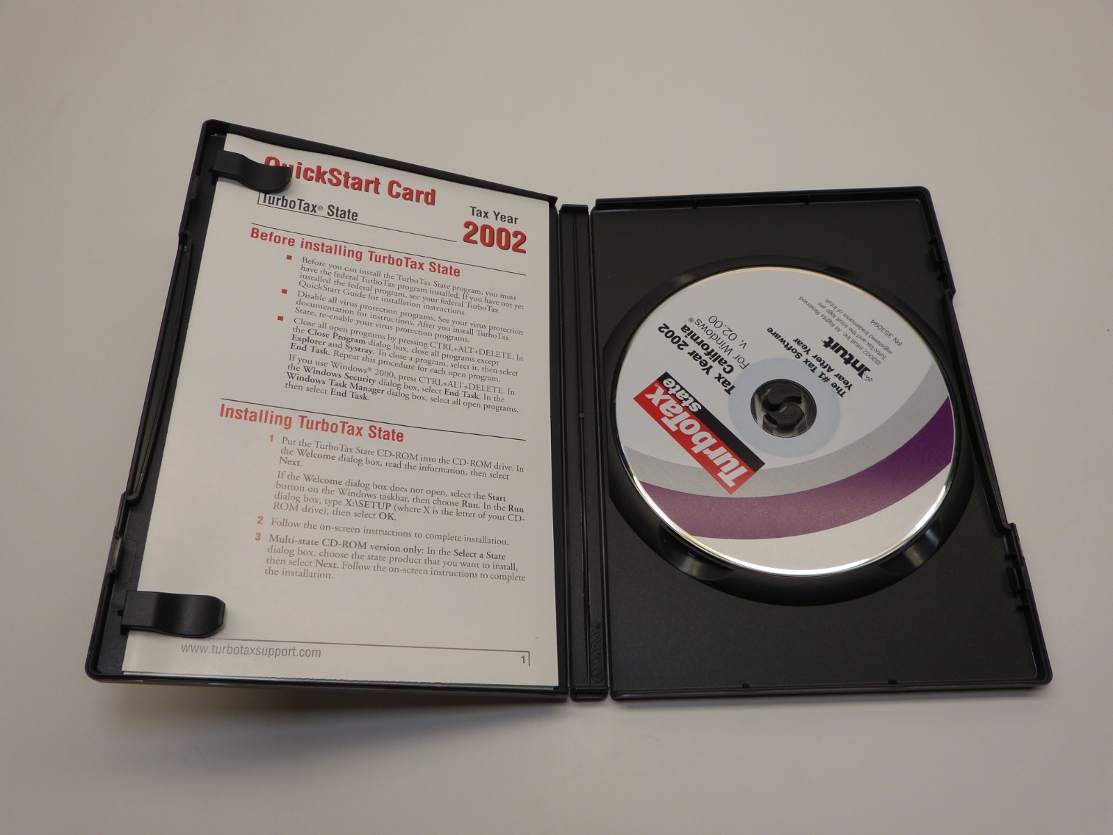 Intuit Turbo Tax Deluxe Federal & State 2002