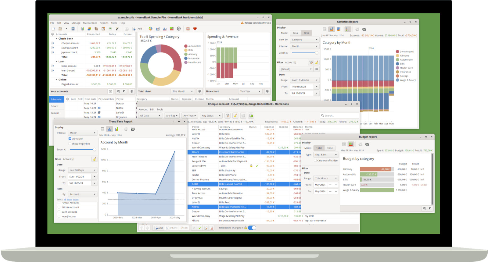 HomeBank Personal Finance software for Accounting, Budgeting, Expense Track USB