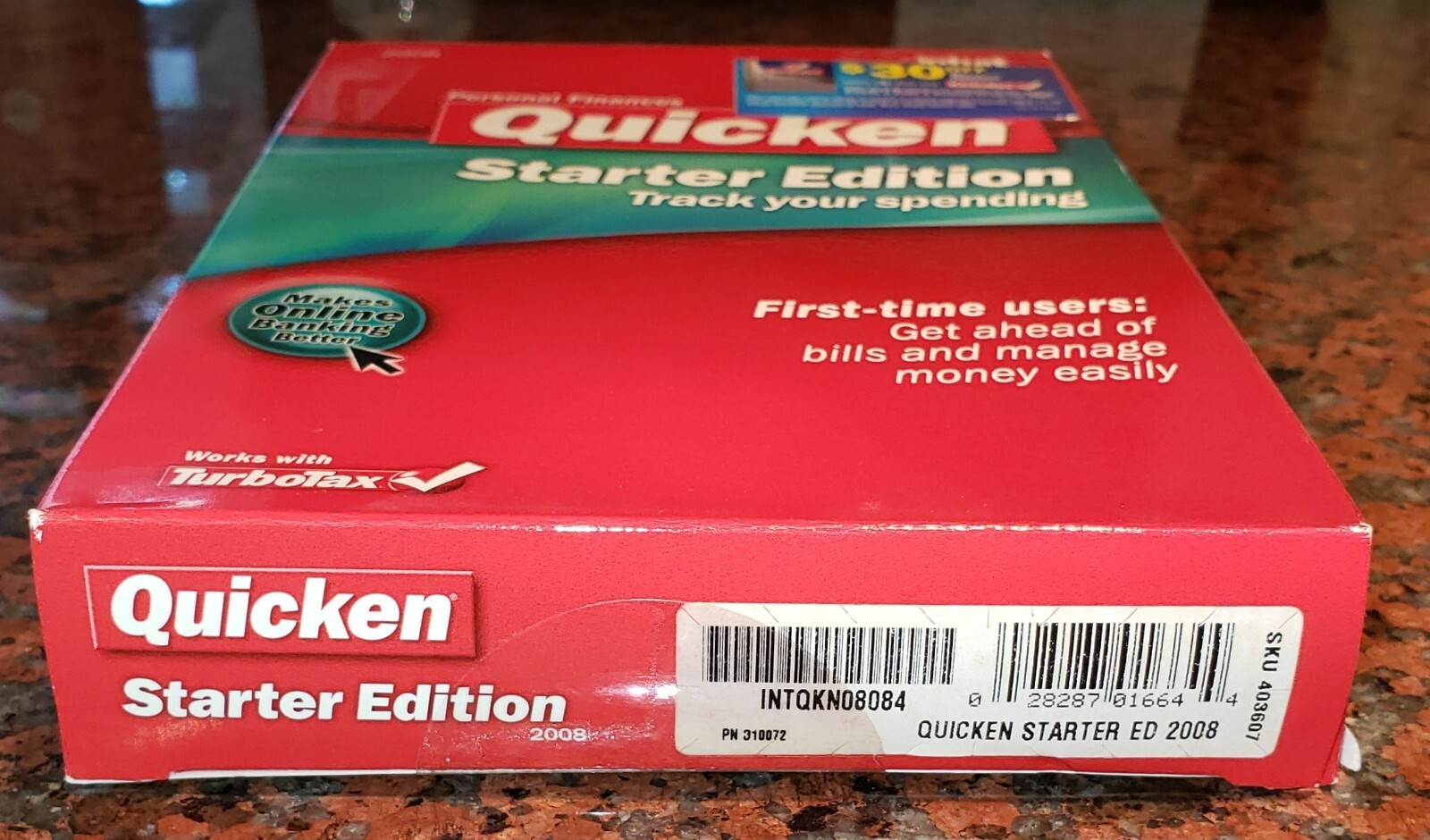 Quicken (Personal Finances) 2008 Starter Edition by Intuit CD-ROM Windows NOS
