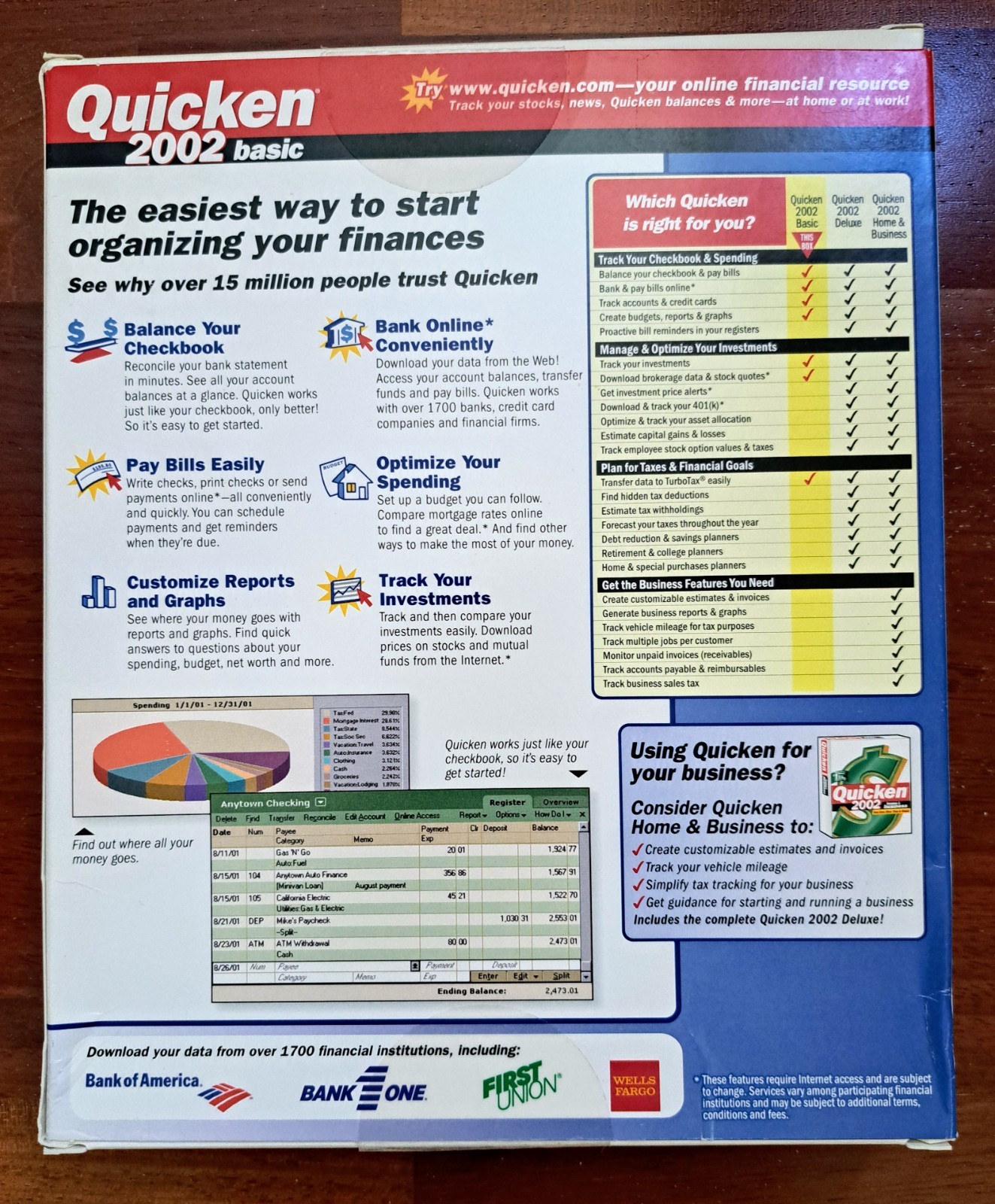 Quicken 2002 Basic, Financial Software, Windows Version, CD
