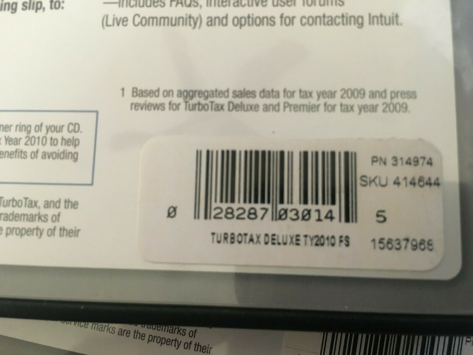 (Lot of 4) Intuit TurboTax Deluxe Federal Returns 2008 2009 2010 2013