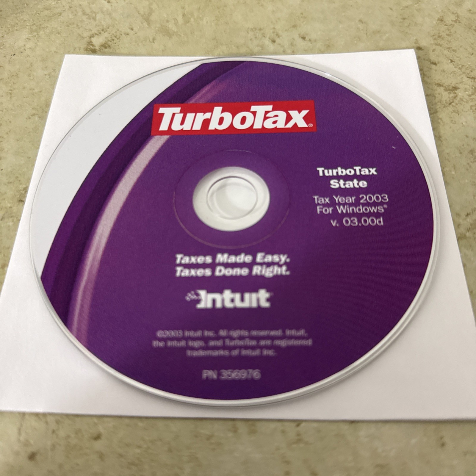turbotax deluxe 2003 for Windows State Return