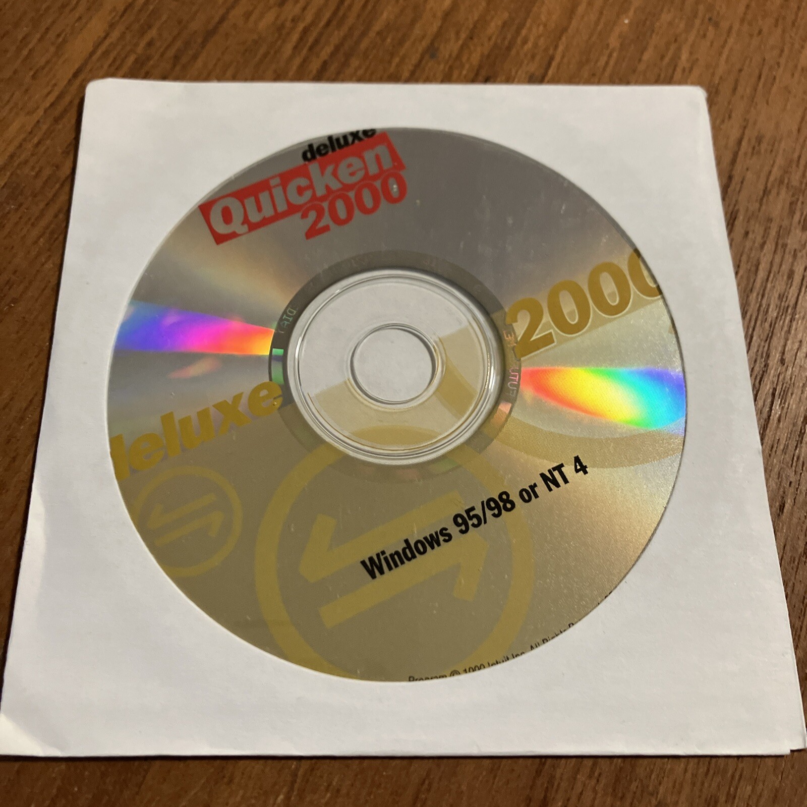 Intuit Quicken 2000 Deluxe For Windows Disc Only