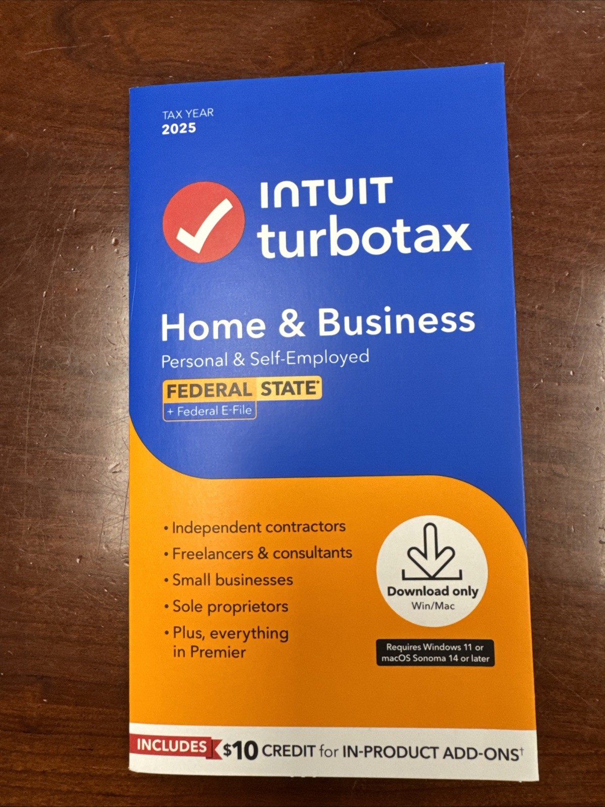 Turbo Tax Home & Business 2025 Unopened NUMBER KEY INCLUDED & Shipped