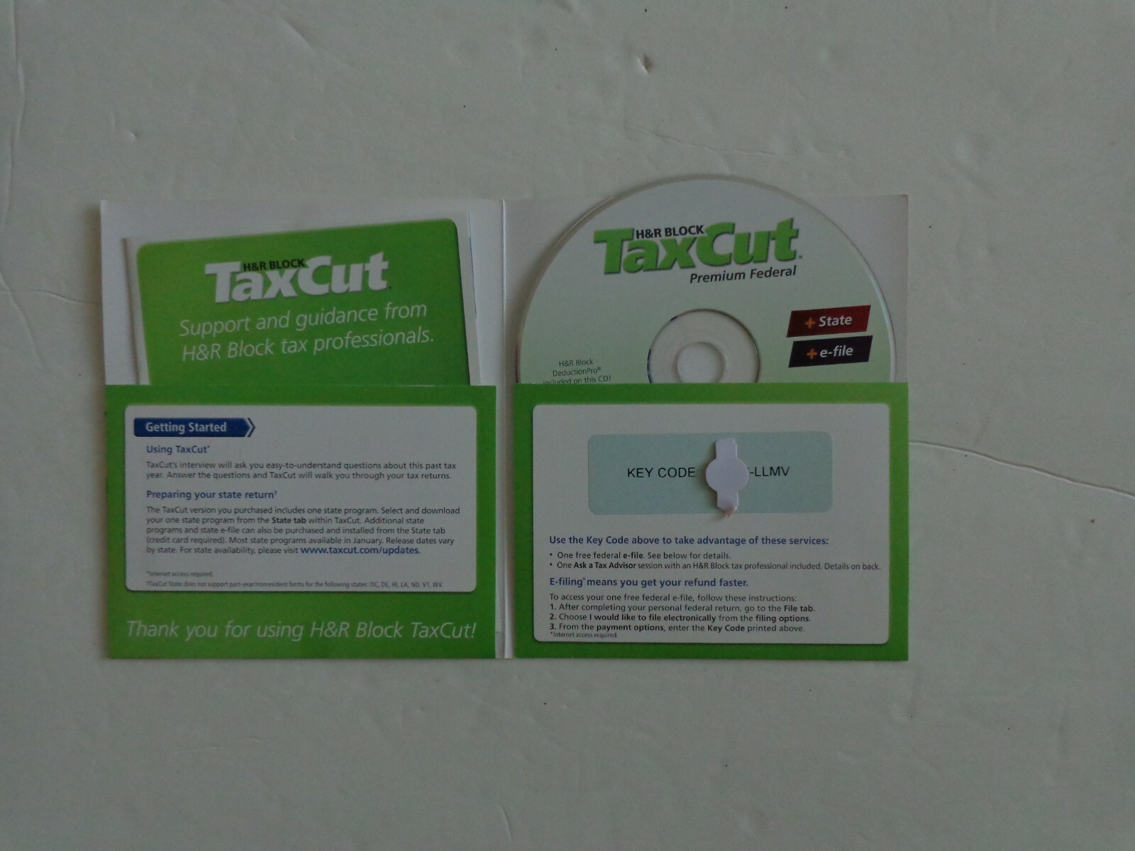 H&R Block TaxCut 2008 Premium Federal + Efile – Windows/Mac ( New Seale)