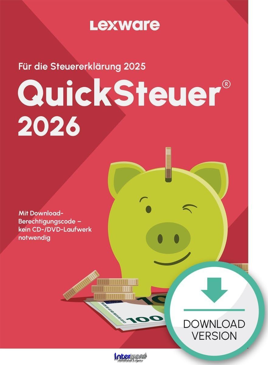 Lexware QuickSteuer 2026 (tax year 2025) for 3 tax returns download NEW
