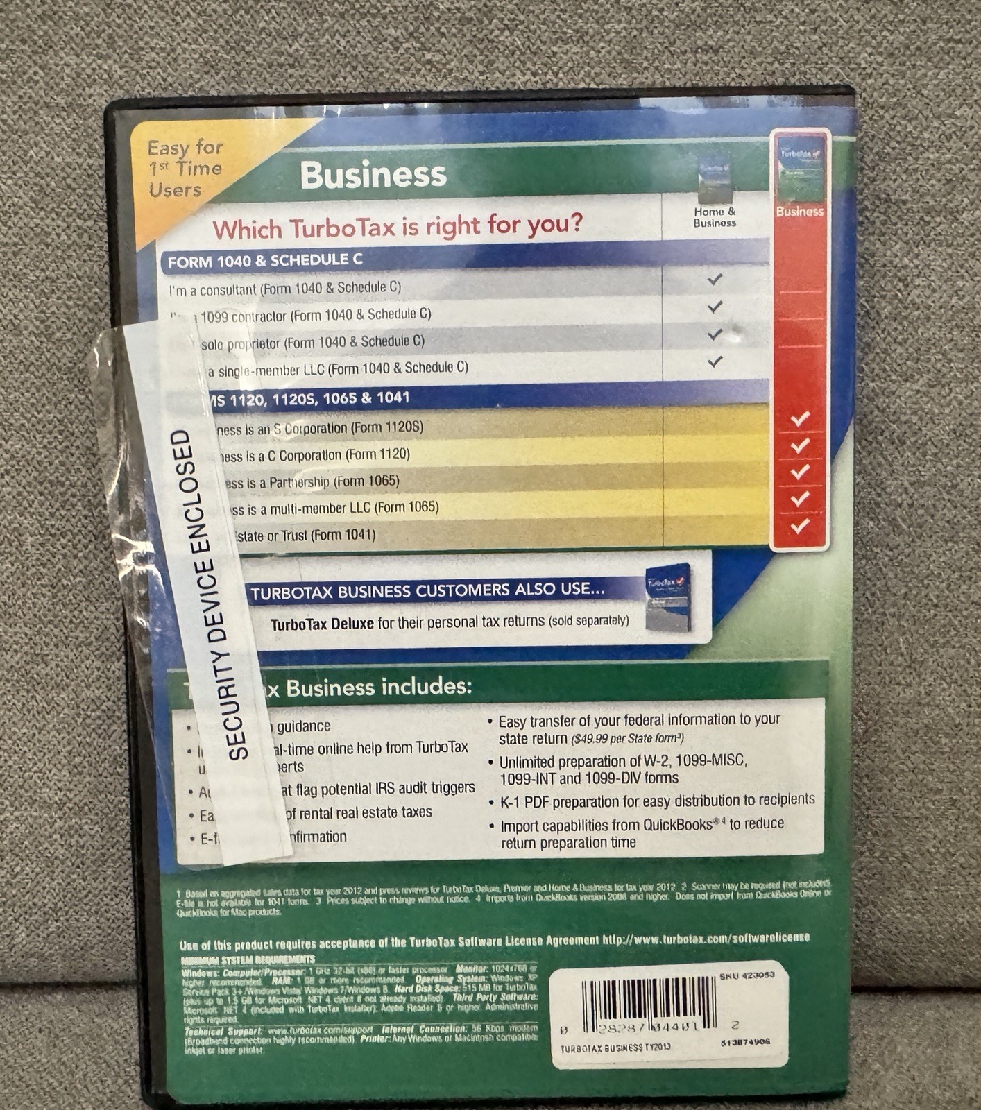 TurboTax Business 2013 for Corporations Partnerships & LLC’s (Windows) Turbo Tax