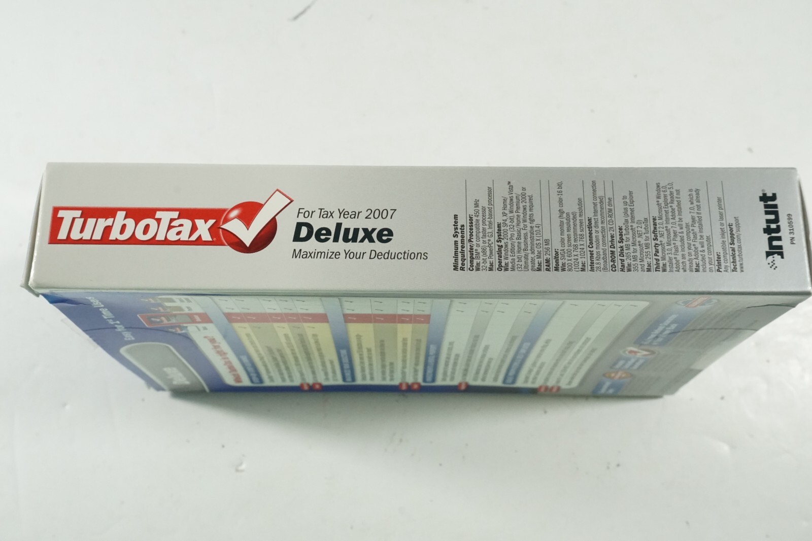 TurboTax Deluxe Federal and State For Windows & Mac – Tax Year 2007, in Box