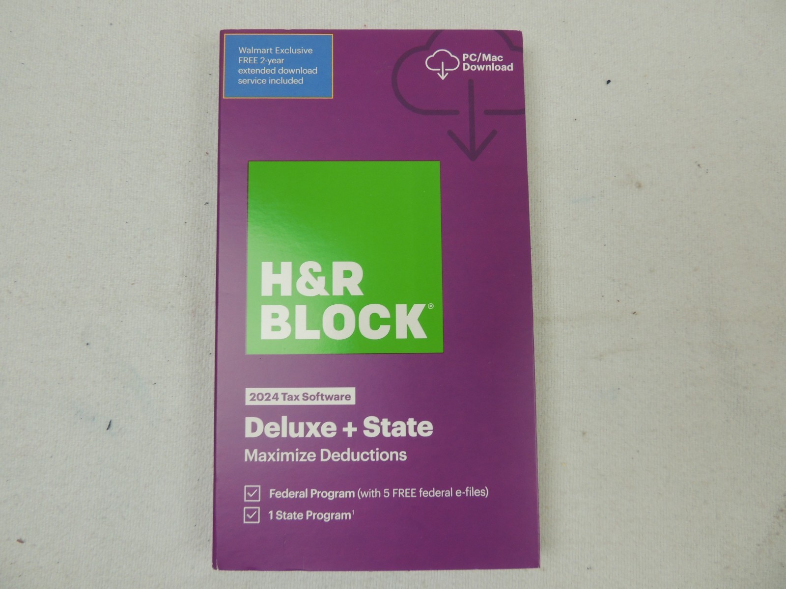 NEW H&R Block Tax Software Deluxe + State 2024 PC/Mac