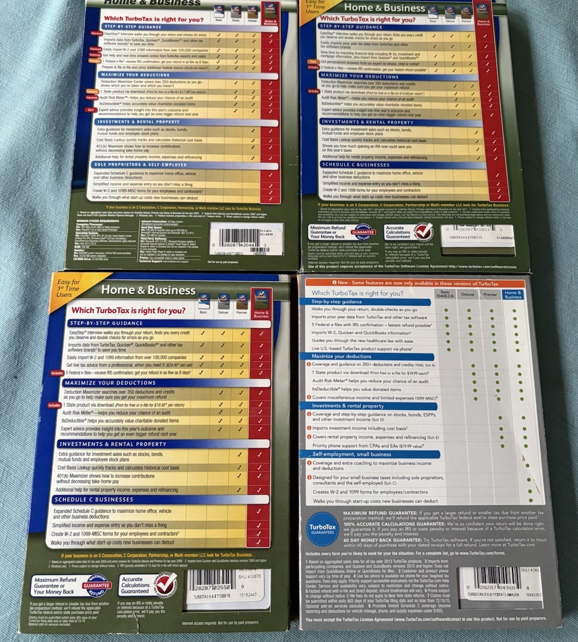 2008 Intuit TurboTax Home & Business Federal & State Windows & MAC
