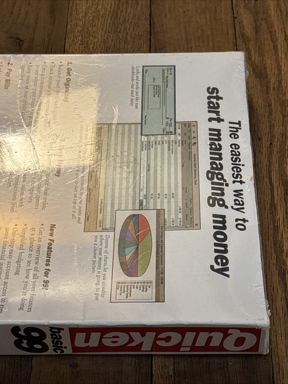 Quicken Basic 99 Accounting Finance Software CD for Windows 95/98/NT New Sealed