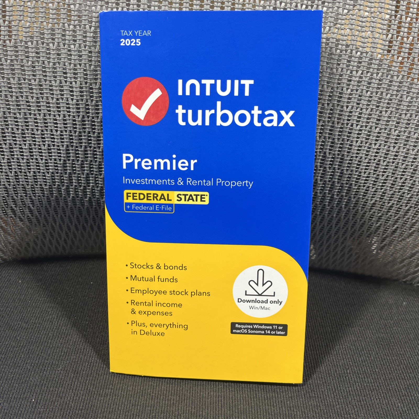 2025 Intuit Turbotax Premier Investments Rental Federal State Window Mac