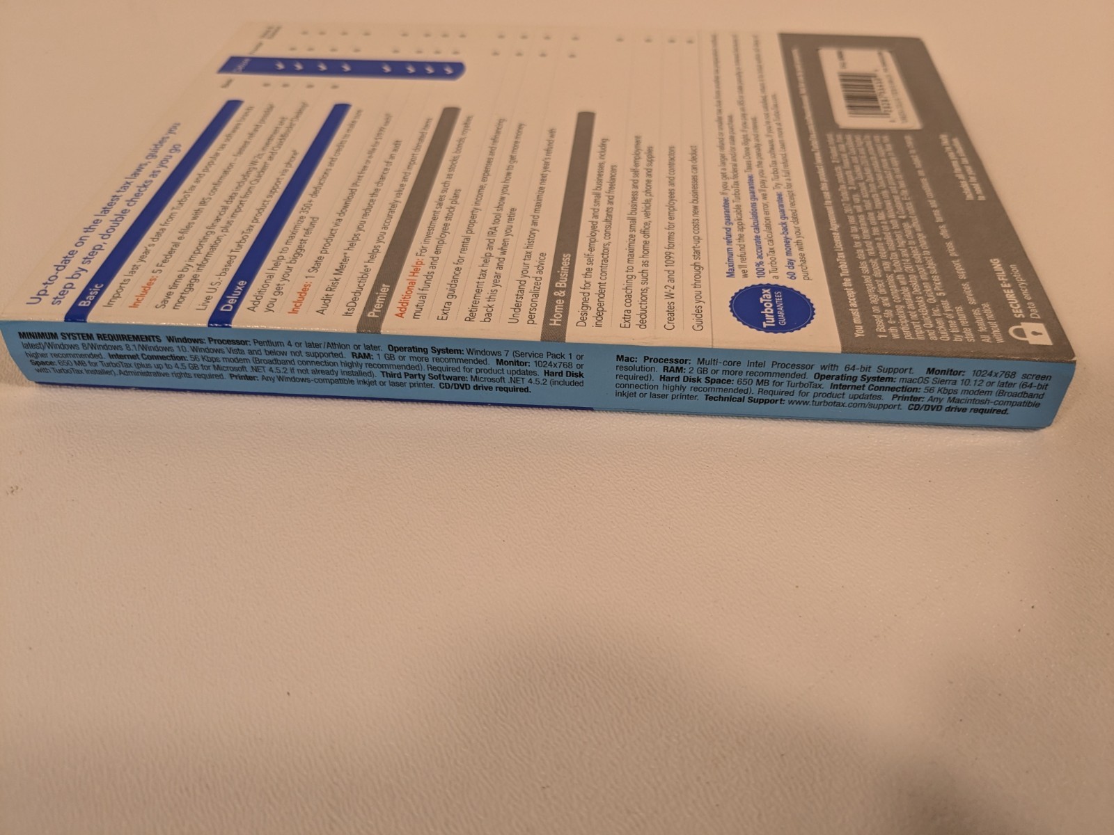 Intuit Turbotax Deluxe + State 2018 Pre-Owned – No Codes – For Collecting Only